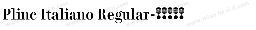 Plinc Italiano Regular字体转换